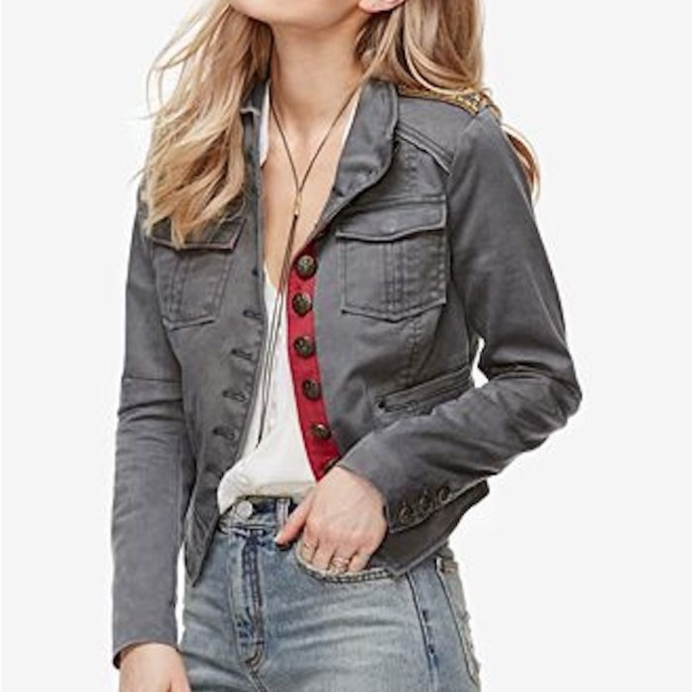 Free People Fitted Military Jacket